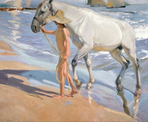 El baño del caballo - Joaquín Sorolla y Bastida (1909)