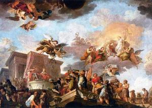Cristóbal Colón ofreciendo el Nuevo Mundo a los Reyes Católicos - Antonio Gonzalez-Velazquez