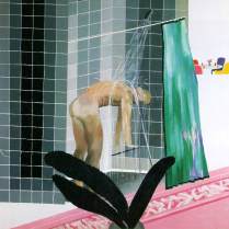Hombre en la ducha en Beverly Hills - David Hockney
