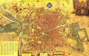 Plano de Madrid con la situacón exacta del Convento de san Placido
